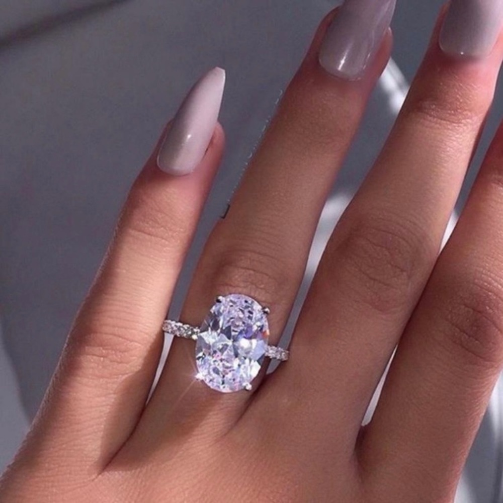 Sterling Silver Diamond Ring